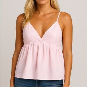 Babydoll Top Women's Peplum Top with Bow Detail Size L